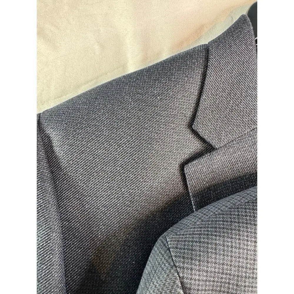Chaps Blazer Sport Coat Lot 2 Mens 44L Navy Microcheck 2 Button Classic Fit